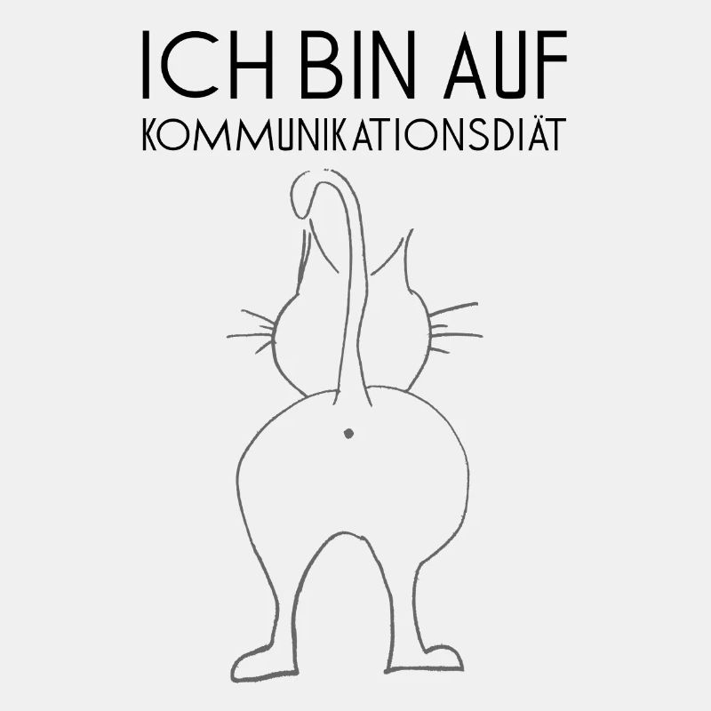 Kommunikationsdiät schwarz mit Katze