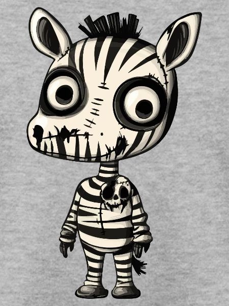 Zebra Halloween Comic Lustig