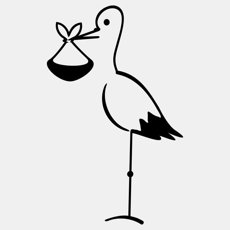Cigogne avec Bundle / cigogne avec le paquet (1c)