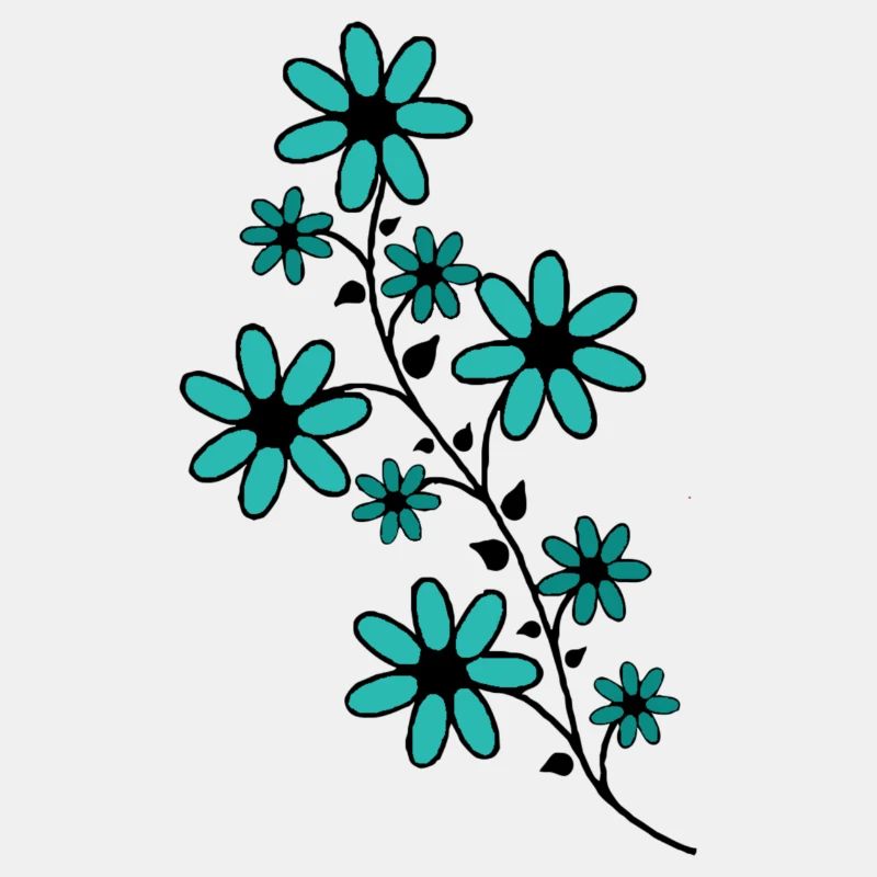 Blume türkis