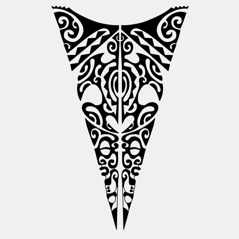 Maori Brustlogo 28 schwarz