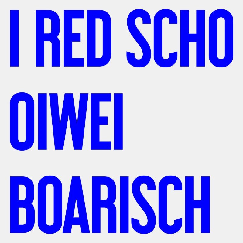 I red scho oiwei boarisch