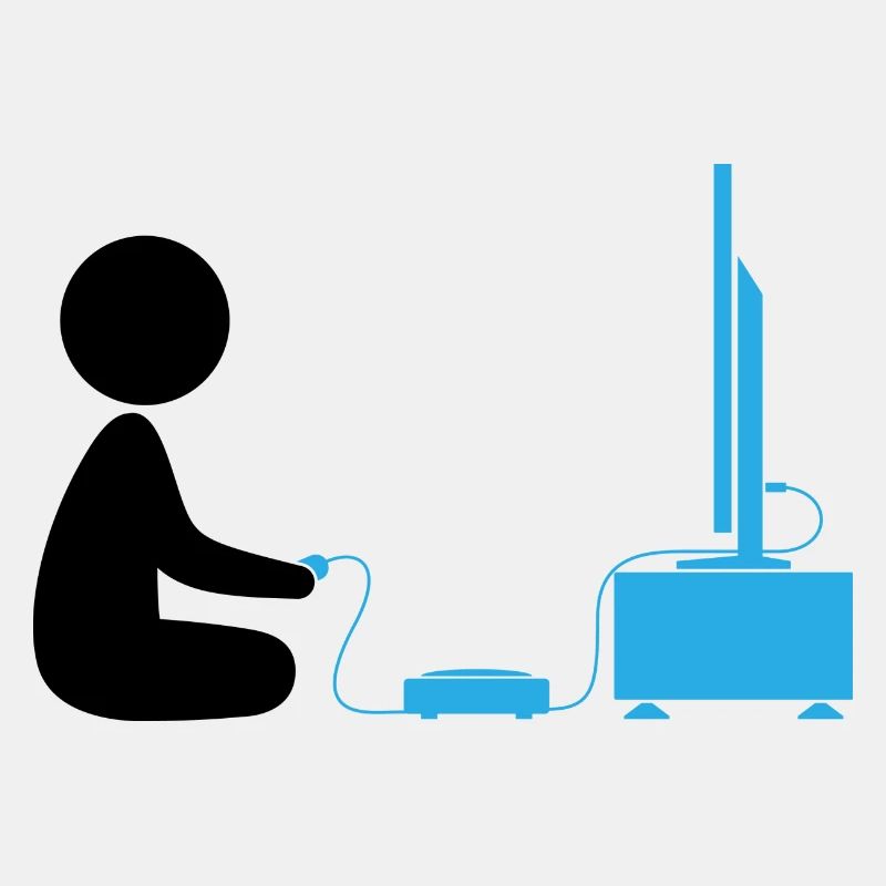Un garçon joue avec sa console de jeux