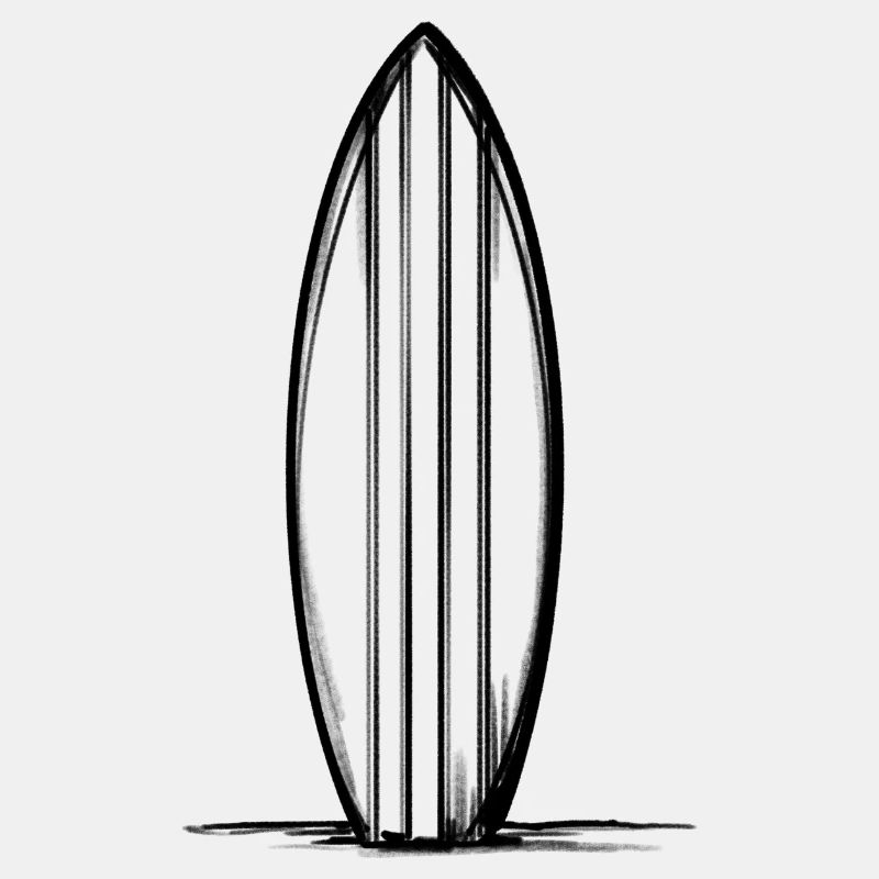 Planche de surf/planche de surf dans le sable