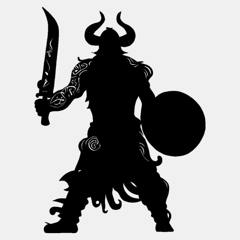 Wikinger Krieger Silhouette