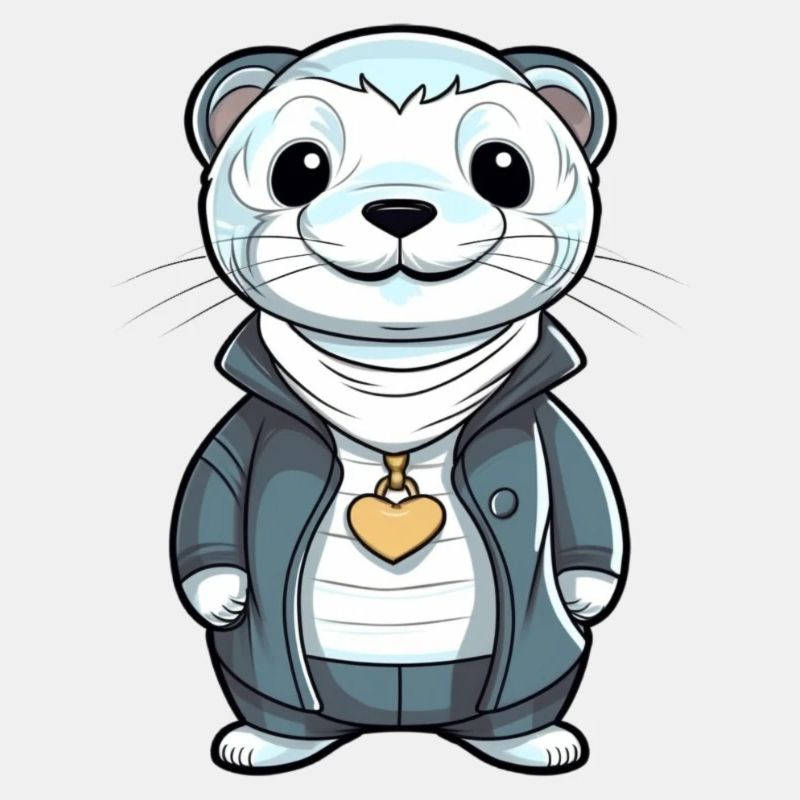 Otter mit Halskette