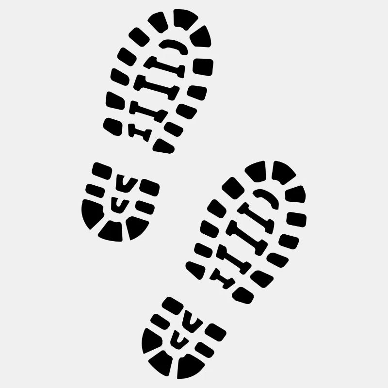 Footprint / Wanderschuhe - Fußabdrücke