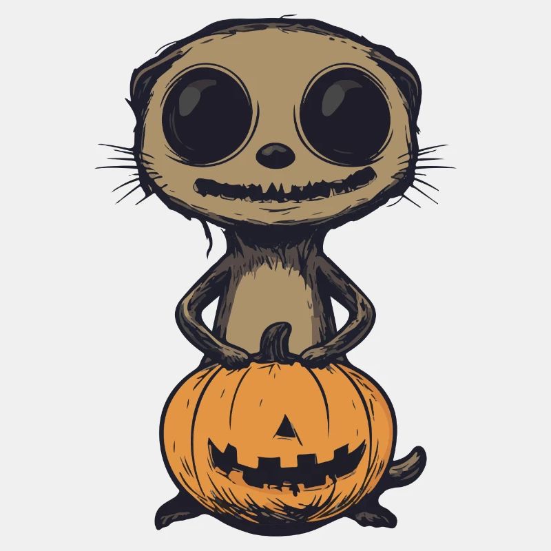 Erdmännchen Halloween Comic Lustig