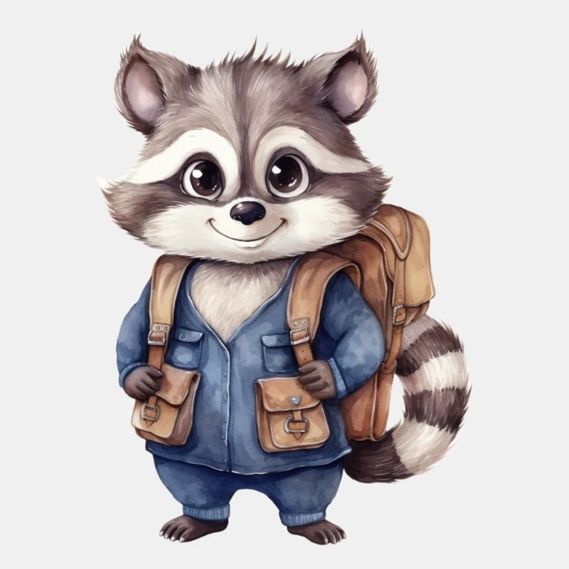 Waschbär Schulanfang