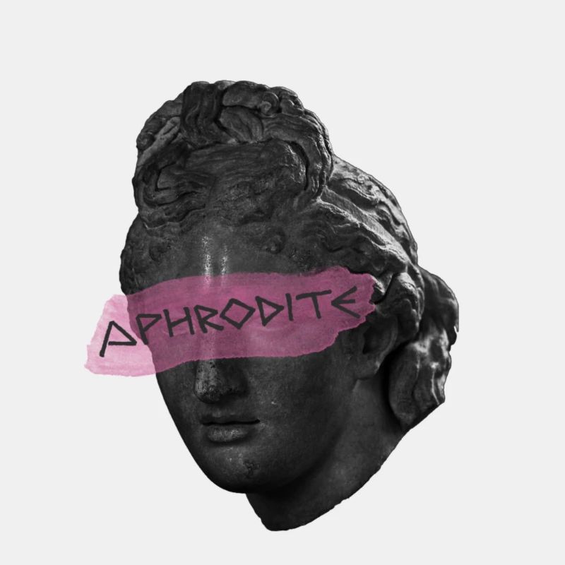 Aphrodite + Schrift schwarz