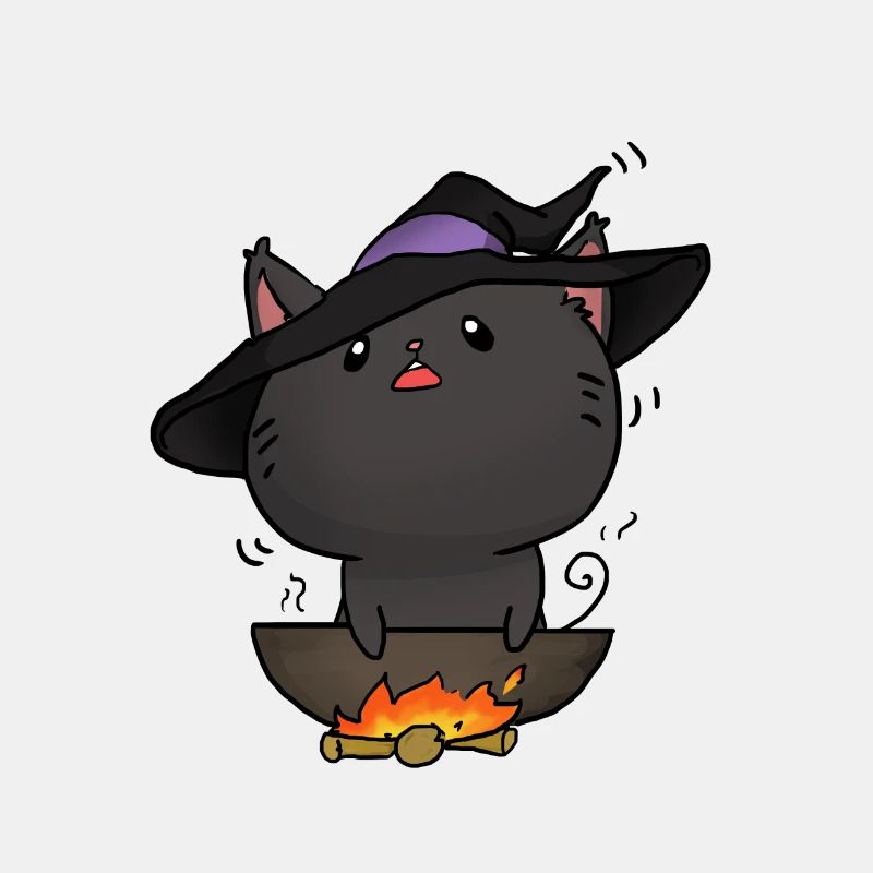 Hexe Katze Kawaii