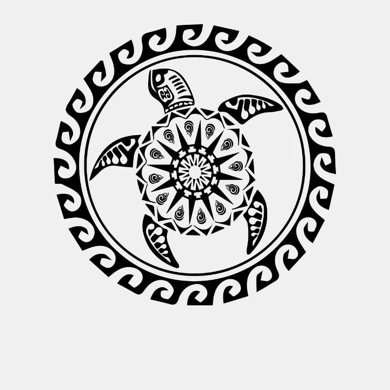 Tortue de tatouage maorie