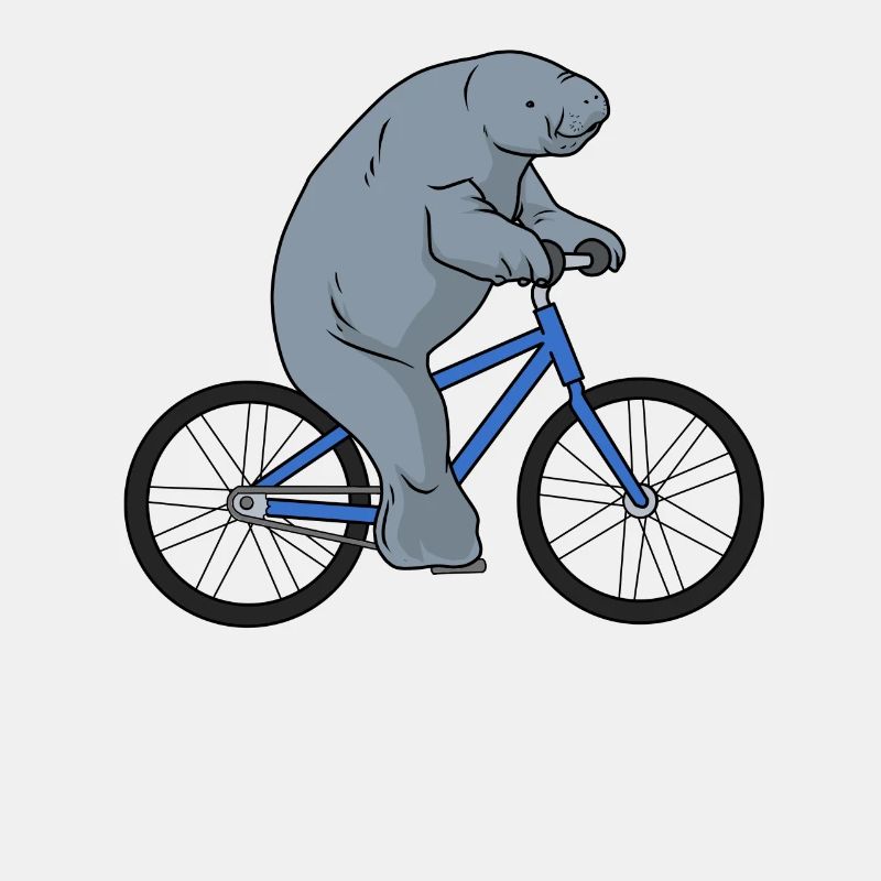 Bicycle Manatee Manatee Tshirt Roundtail Manatee