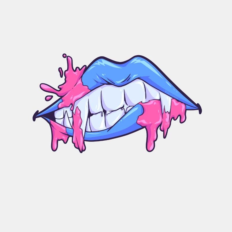 Face mask mouth lips vampire