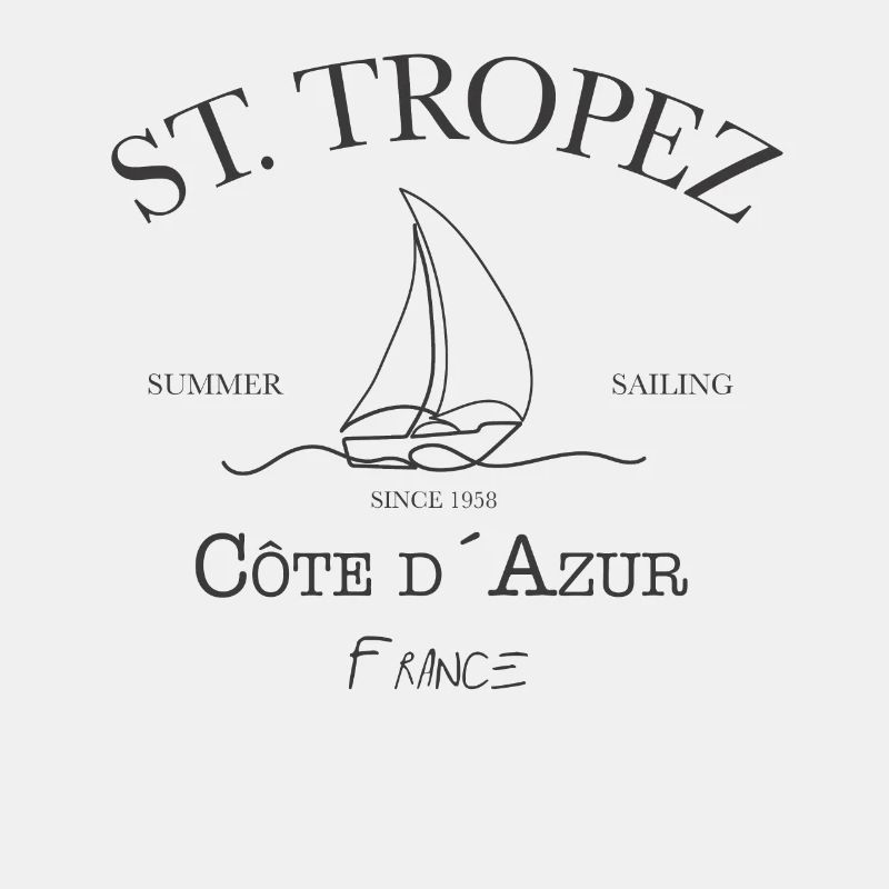 St Tropez Summer Sailing grey edition