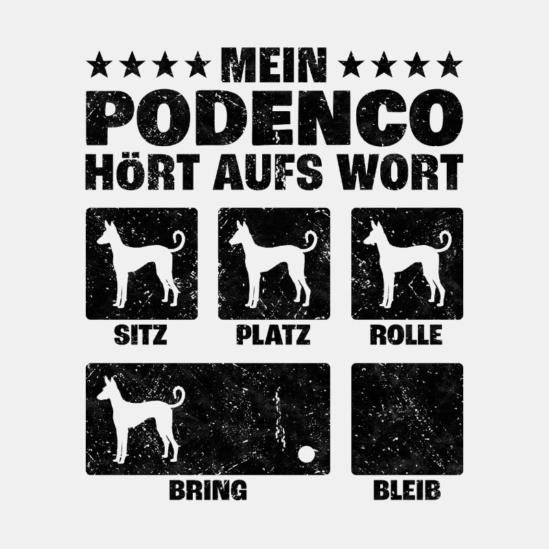Podenco Hundetricks spanischer Jagdhund Spruch