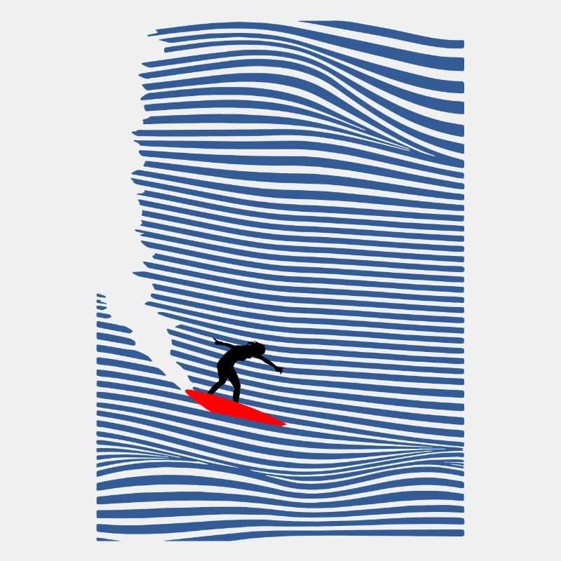 Surfeuse surf on