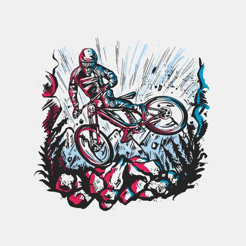 Extrem Downhill Biker Whip
