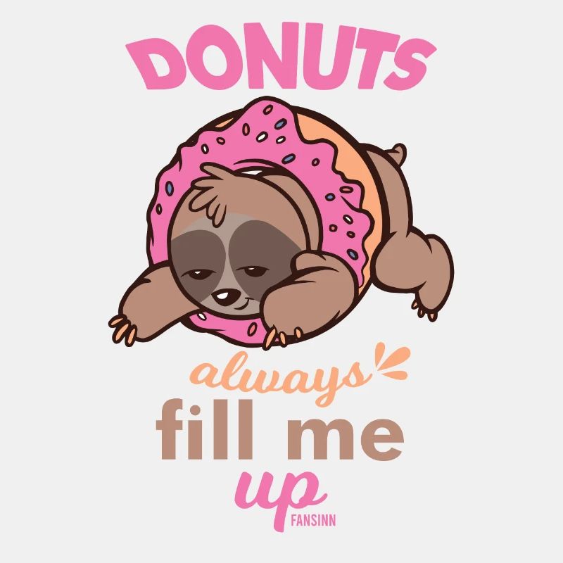 Faultier in einem leckeren Donut