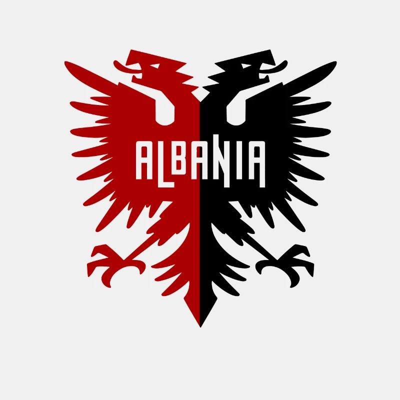 Albania red double-headed eagle Albania Kuq e zi