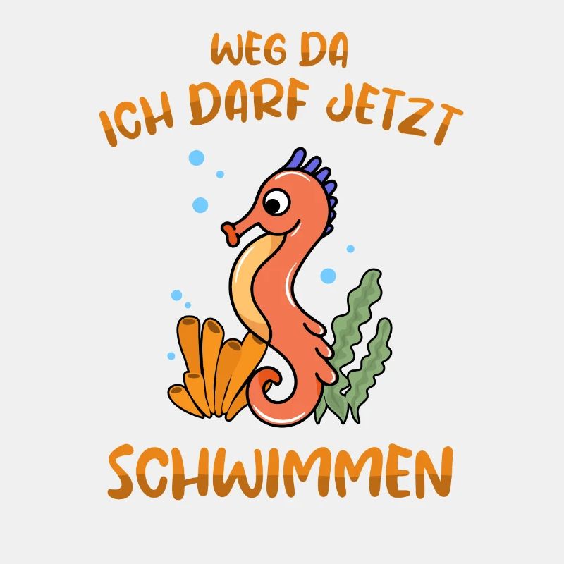 Schwimmen Seepferdchen bestanden Abzeichen