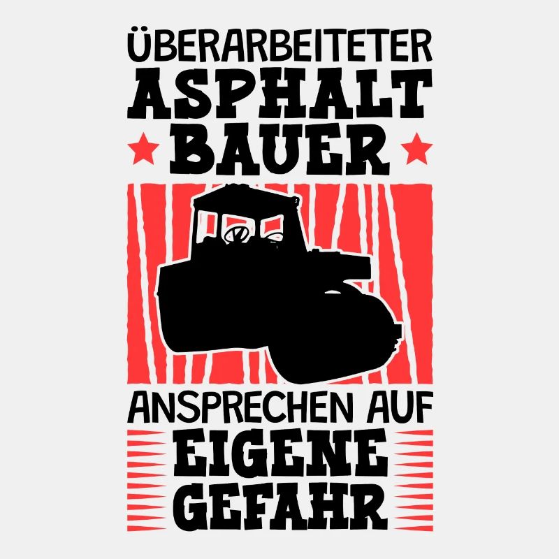 Überarbeiteter Asphaltbauer Straßenbauer