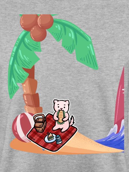 Katze Picknick Insel Urlaub