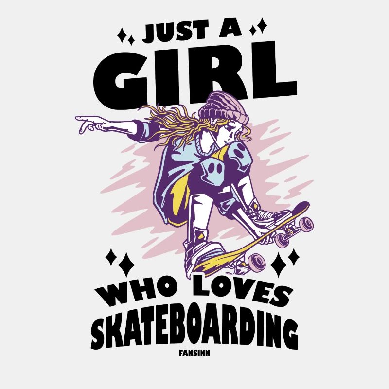 Mädchen liebt Skateboard