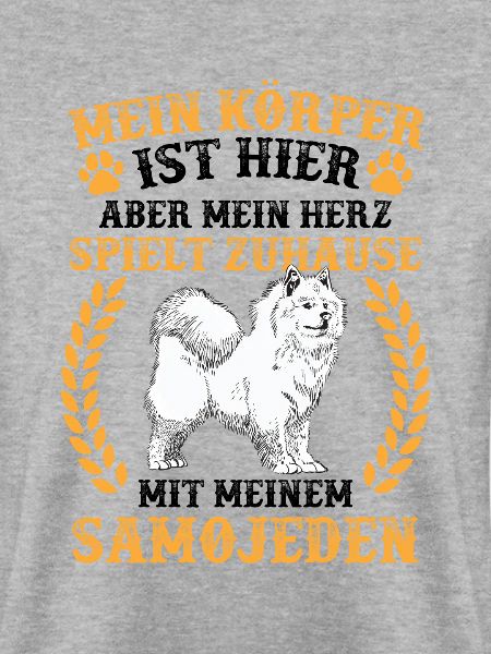 Samojede spielt zuhause Samojedenspitz