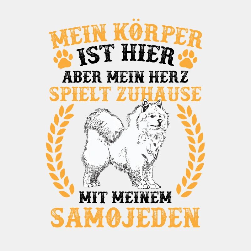 Samojede spielt zuhause Samojedenspitz