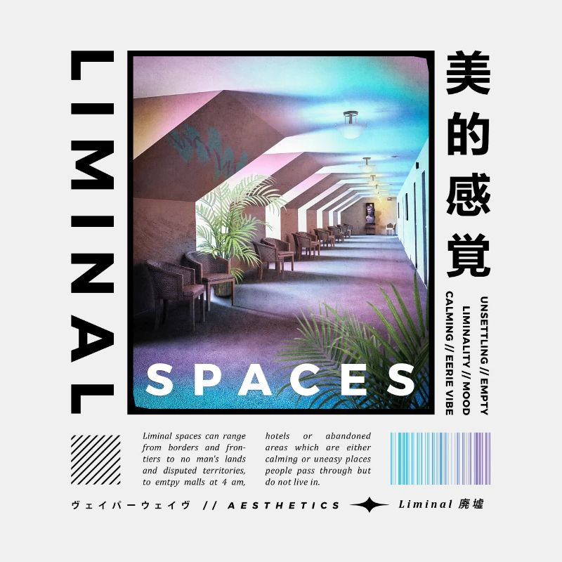 Liminal Spaces Retro 80s & 90s Backrooms Vaporwave