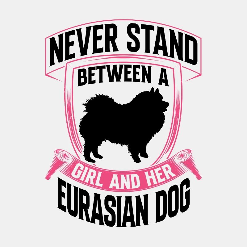 Fille et son Eurasier Eurasian Spitz