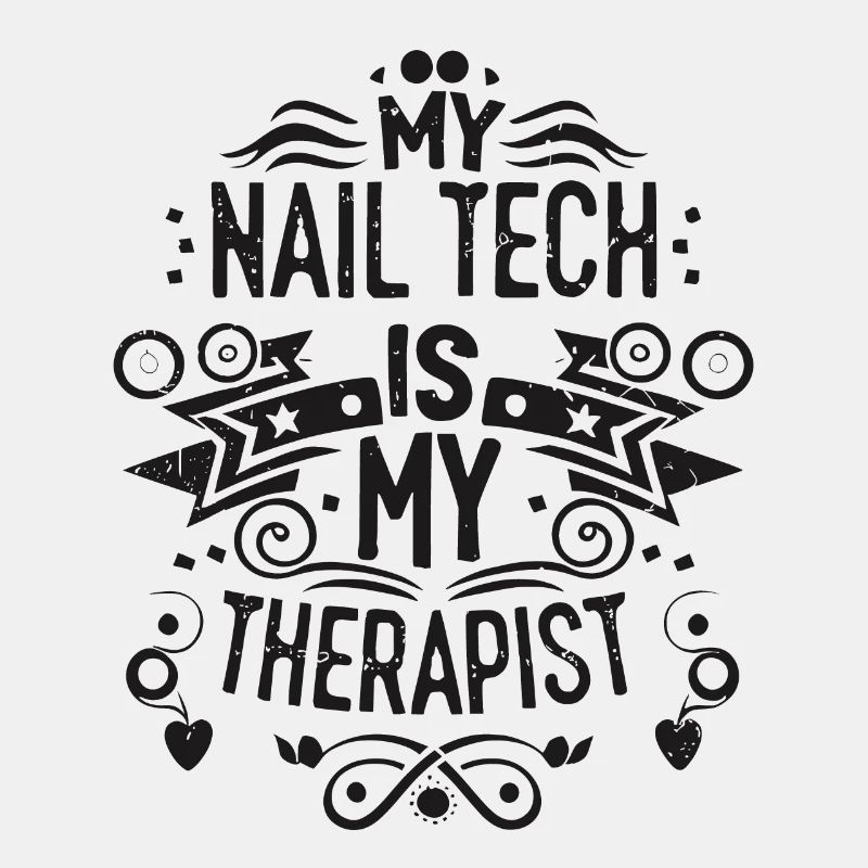 My Tech Nail Is My Therapist Nail Art