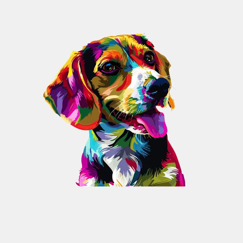 beagle Beagle coloré