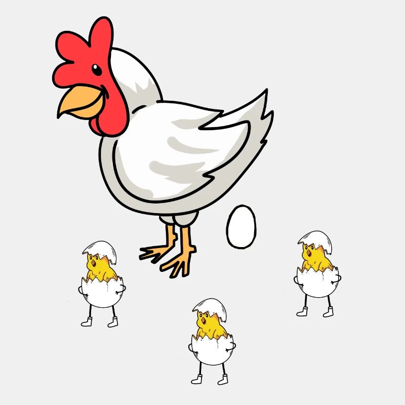 Easter Hen Chick Baby Eggs Eggshell Poultry