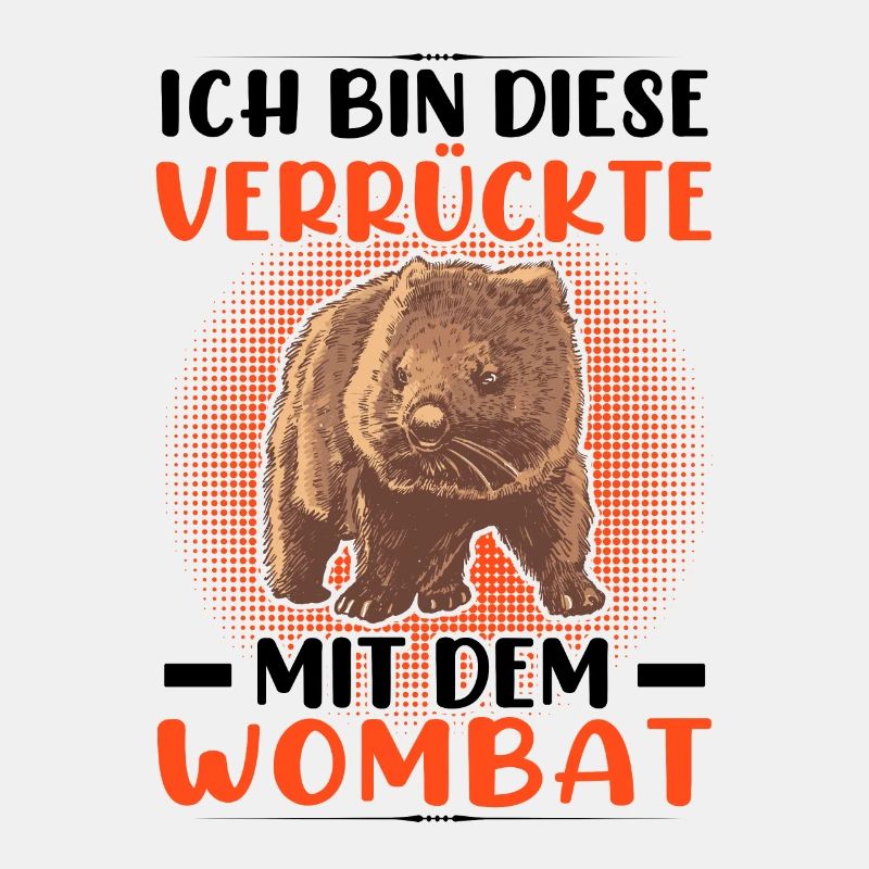 Fou avec Wombat Australia Marsupial
