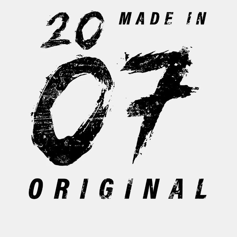 Made In 2007 Original Geburtstag Grunge Distressed