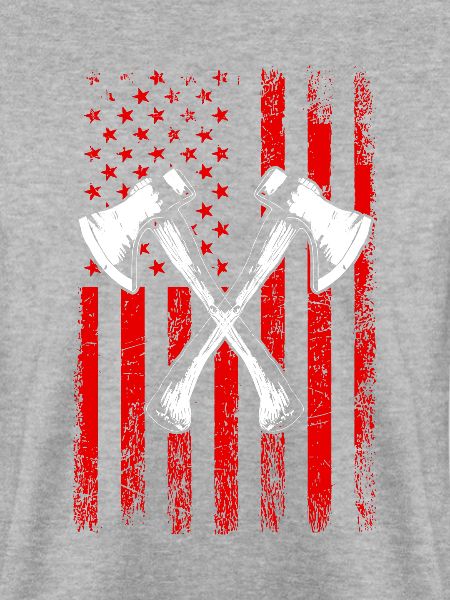 axe throwing american flag