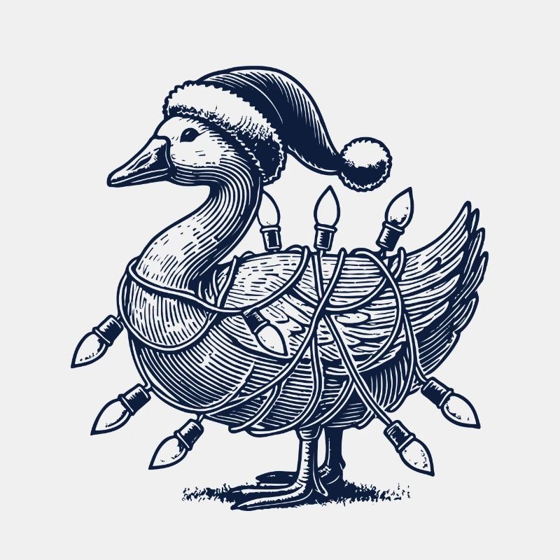Weihnachten Lustiger Tollpatsch Gans