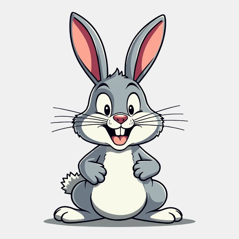 Drôle Lapin de Pâques Lapin mignon Pâques
