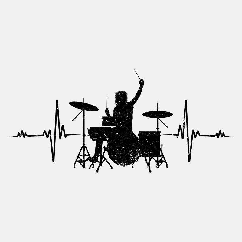 Drummer Heartbeat Drummer Drums Fun Gift