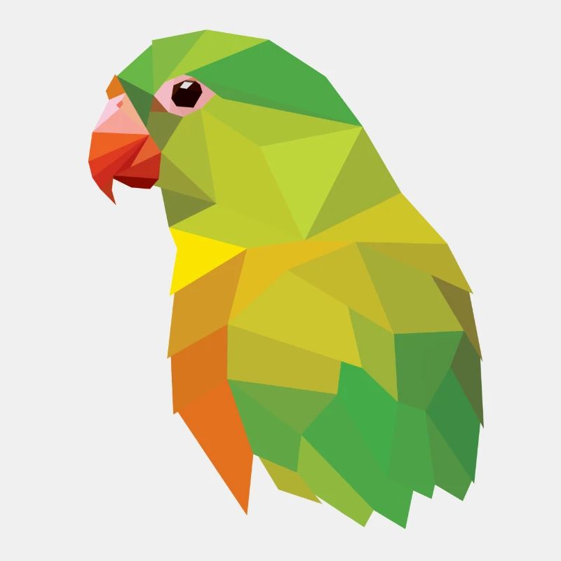 Parrot bird mosaic low poly