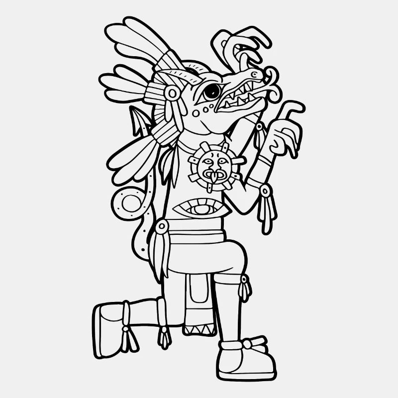Xolotl Aztec God Nahuatl Maya Inca Toltecs