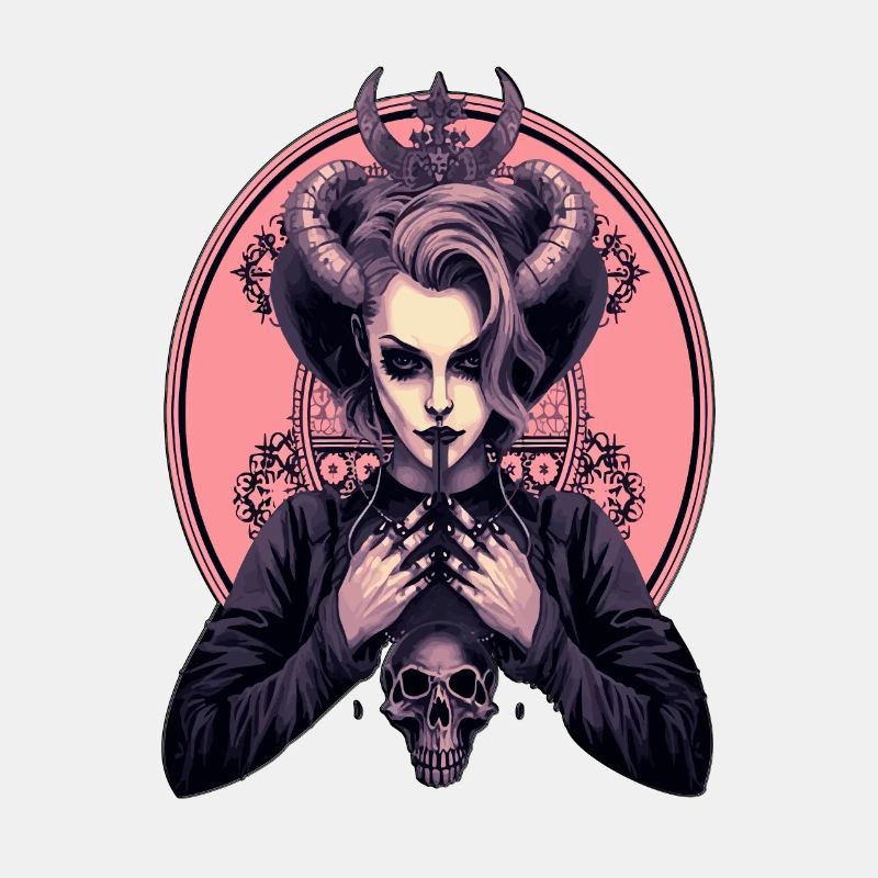 Gothic Seduction Girl Devil Evil Pink Dark Style