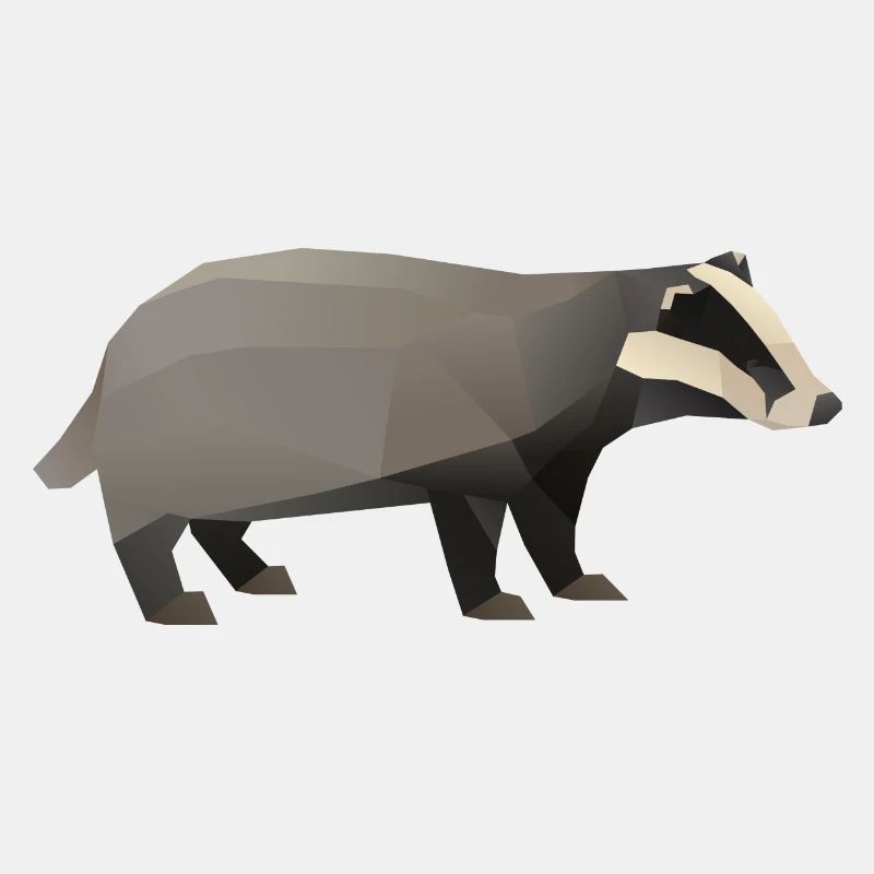 Dachs Waldtier Naturschutz Geschenk Polygon