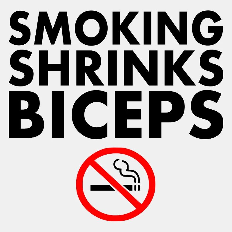 Smoking shrinks the biceps