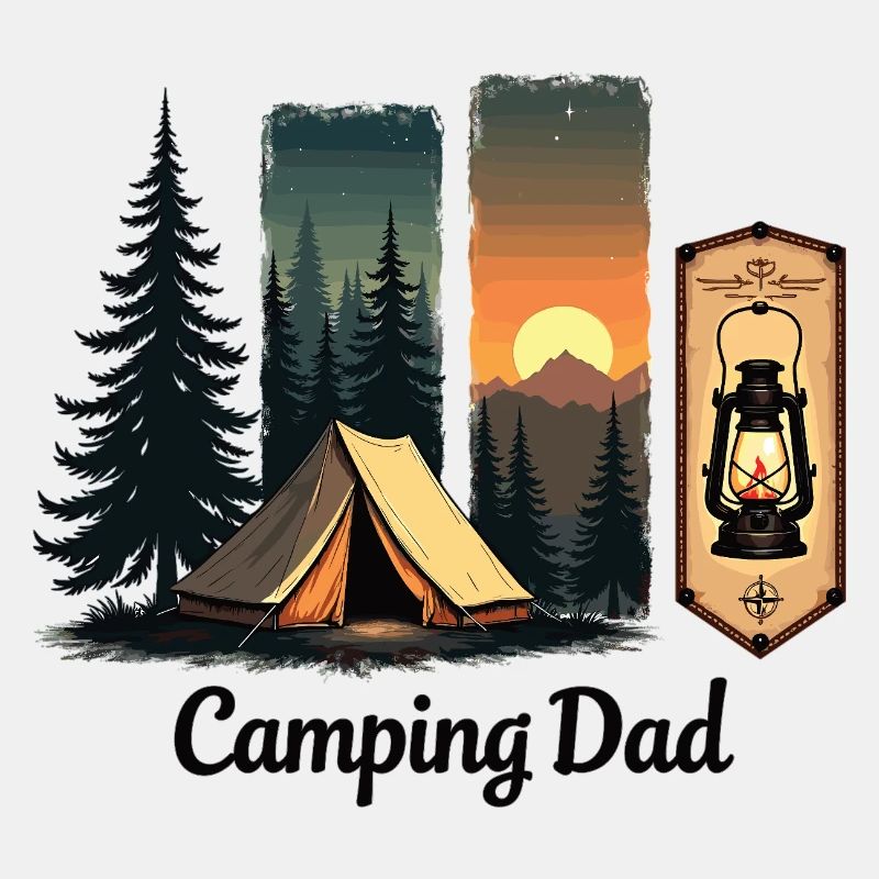 Camping Dad – Zelt & Laterne