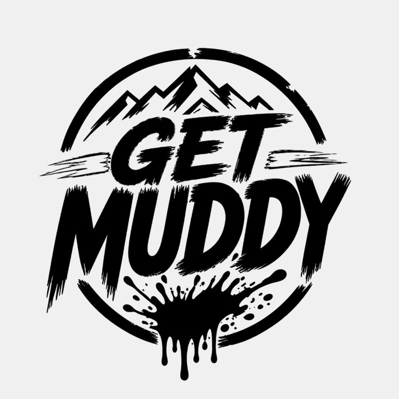 Get Muddy - Black Logo 