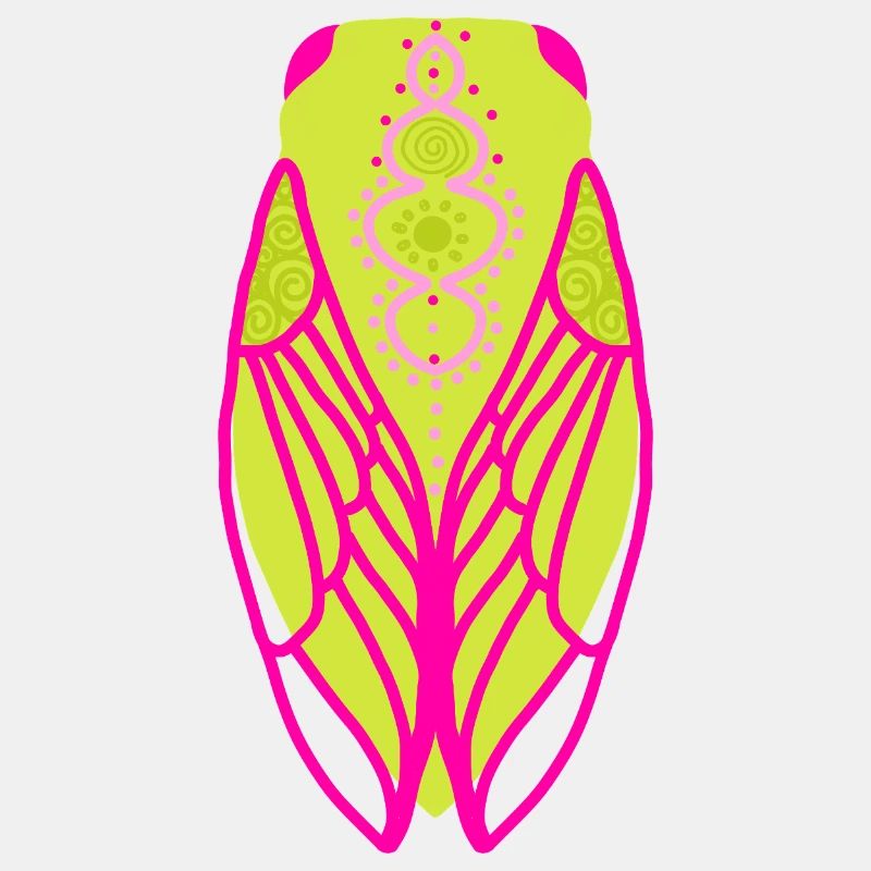 Fluorescent coloured cicada