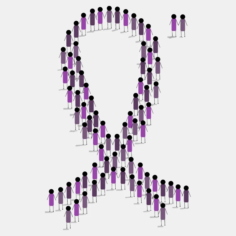 Crowd Purple Epilepsy Bow Togetherness